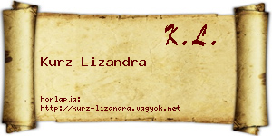 Kurz Lizandra névjegykártya